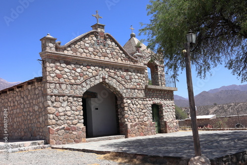Old stone church between Cachi and Seclantas, Salta Province , Argentina photo