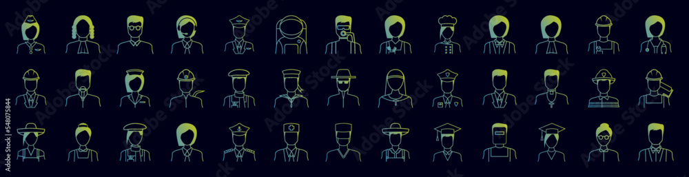 Profession nolan icons collection vector illustration design Profession nolan icons collection vector illustration design