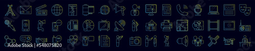 Media nolan icons collection vector illustration design