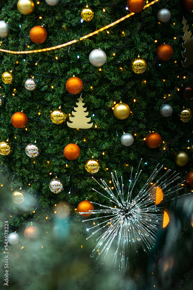 Fototapeta premium christmas tree decorations