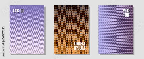 Halftone flat patterns abstract vector set.