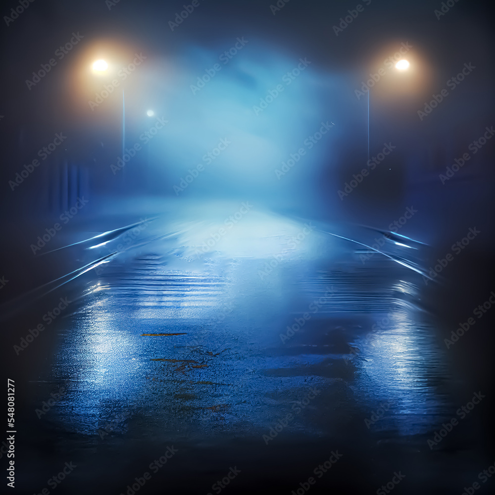 Fototapeta premium Street at night background