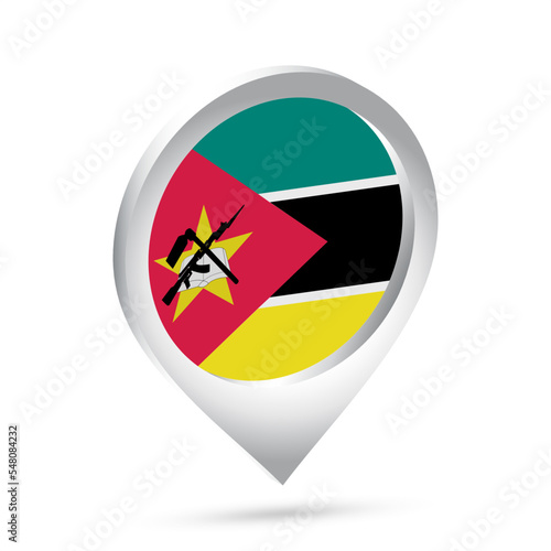 Mozambique flag 3d pin icon Free Download Mozambique flag 3d pin icon - GFXLoad