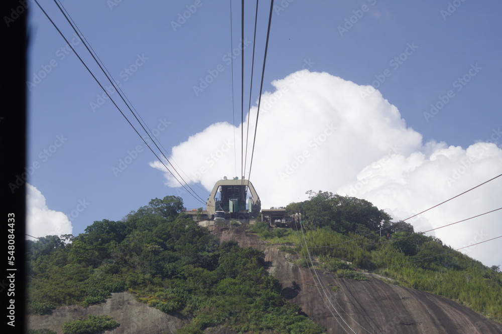 Sugar Loaf cable car in the city of Rio de Janeiro Brazil