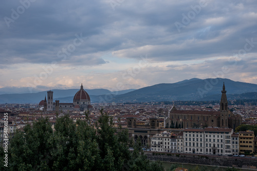 View of city center of Florence city, Tuscany, Italy. Panorama