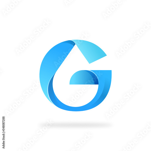 Free Download Letter G Droplet Logo Icon Vector Illustration - GFXLoad
