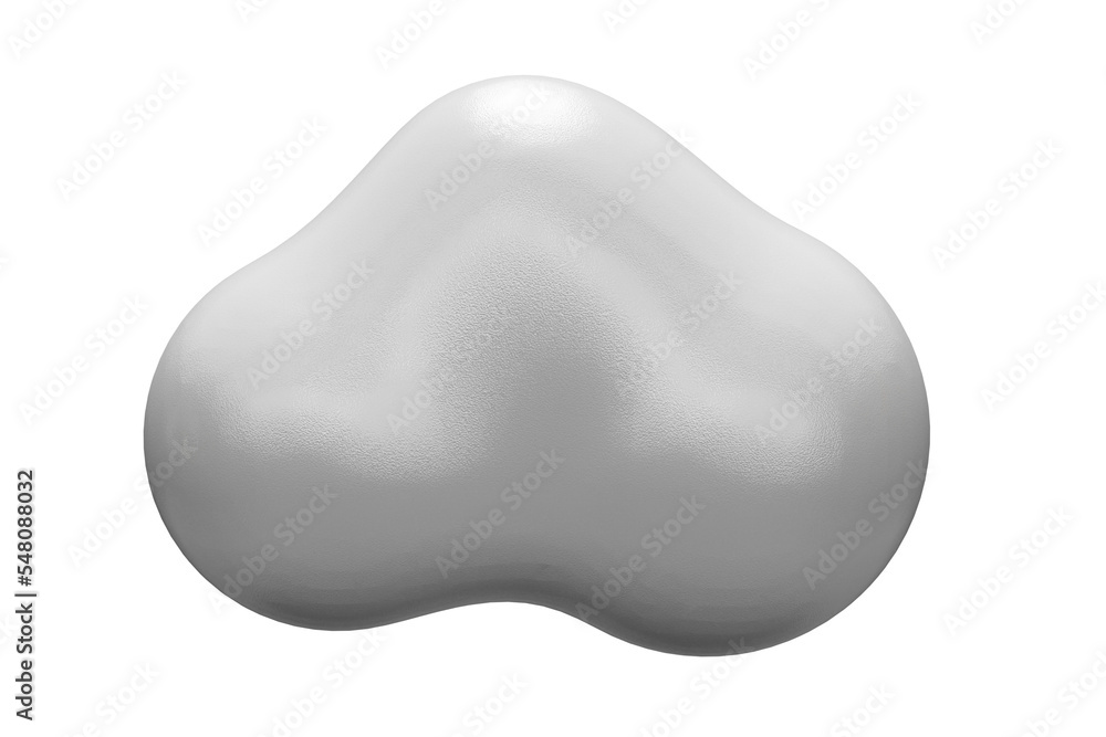 Minimal isolated 3d render white cloud illustration Minimal isolated 3d render white cloud illustration