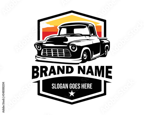 1950s, 50s, american, art, auto, automobile, automotive, background, black, car, cargo, classic, cute, delivery, design, farm, farming, icon, illustration, image, isolated, logo, lorry, object, old, p