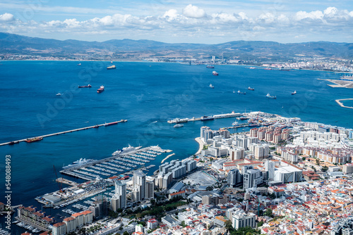 port of gibraltar next to the city