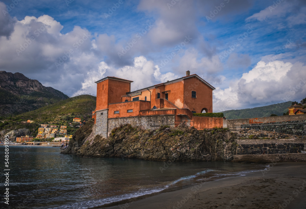 Levanto, La Spezia, IT - September 2022: Levanto is town on the coast of Ligurian sea and included in the Cinque Terre National Park, the gateway to visit the Italian Riviera gems