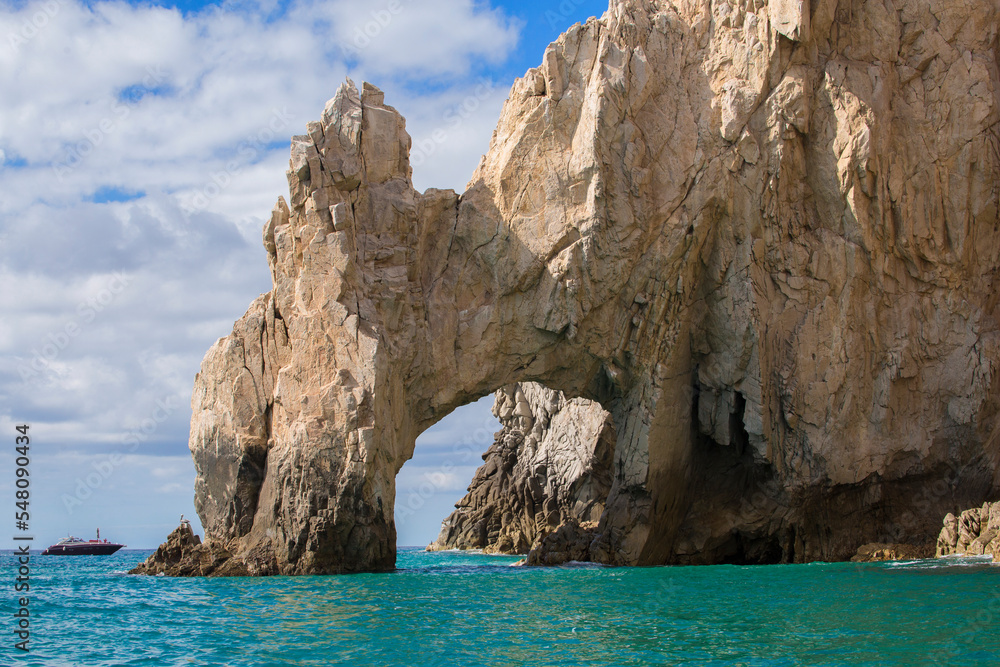 The Arch and surrounding rock formations at Lands End in Cabo San Lucas, Mexico
