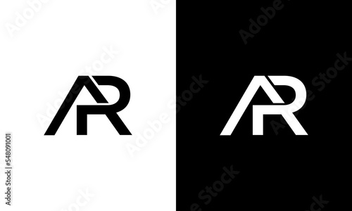 letter logo ar modern minimalist