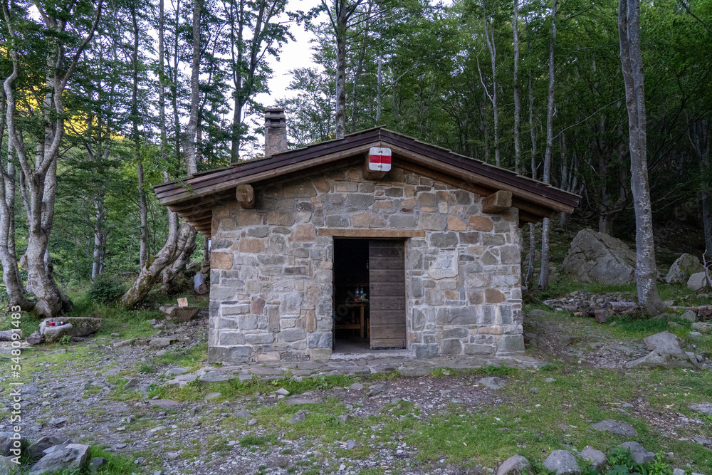 old wooden house in forest old wooden house in forest
