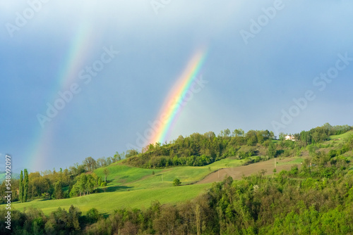 rainbow over a field