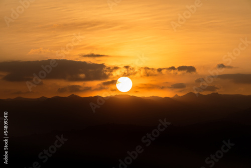 Panoramic sunset, magical colors of a sunset © ecuadorplanet 