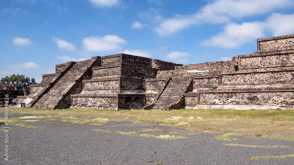 Platforms along the Avenue of the Dead, in the ruins of Teotihuacan, near Mexico City