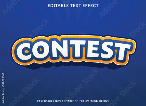 contest editable text effect template with abstract background style