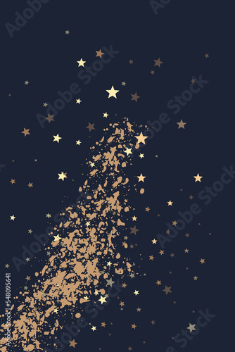 Star night sky galaxy abstract card design style background.