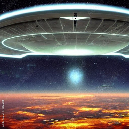 火星上空の巨大UFO