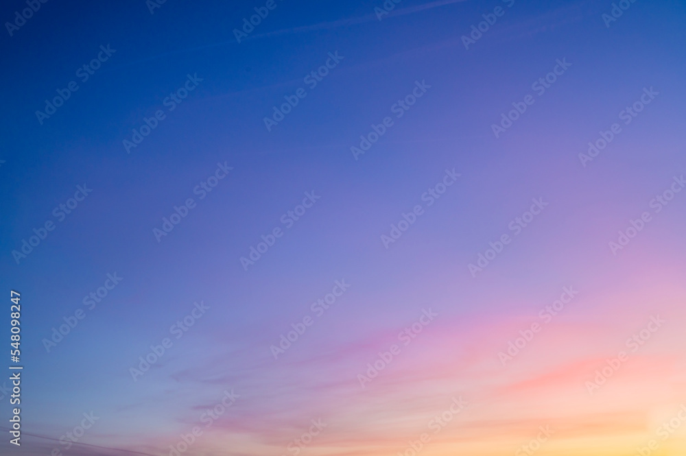 Simple yet dramatic color changing twilight sky