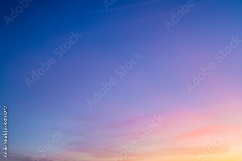 Simple yet dramatic color changing twilight sky