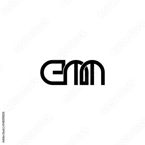 emm letter initial monogram logo design