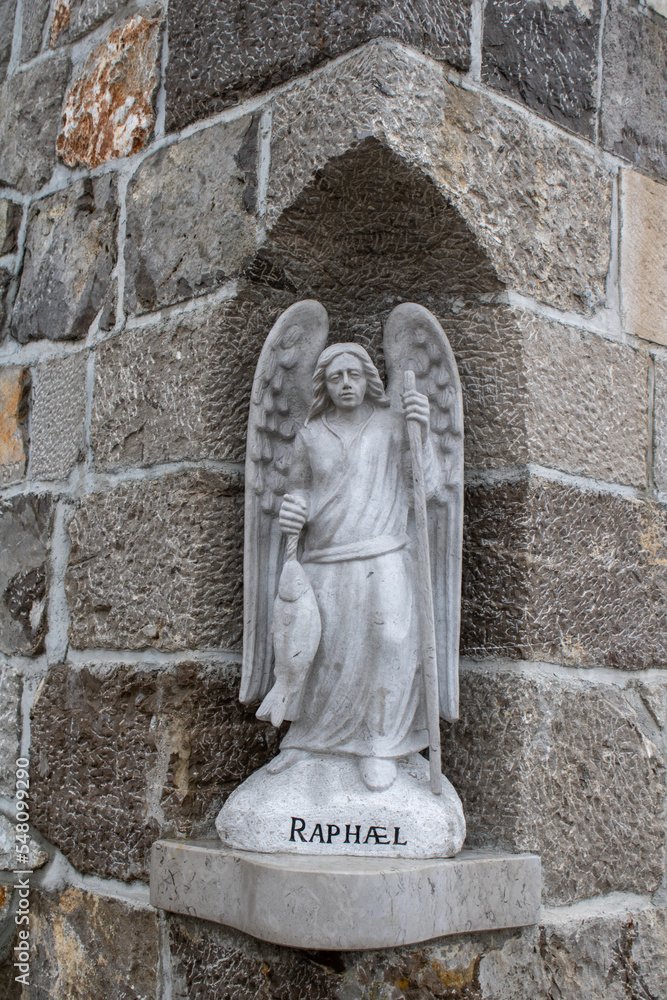 Saint Raphael the Archangel Catholic religious statue