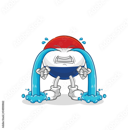 Netherlands crying illustration. character vector