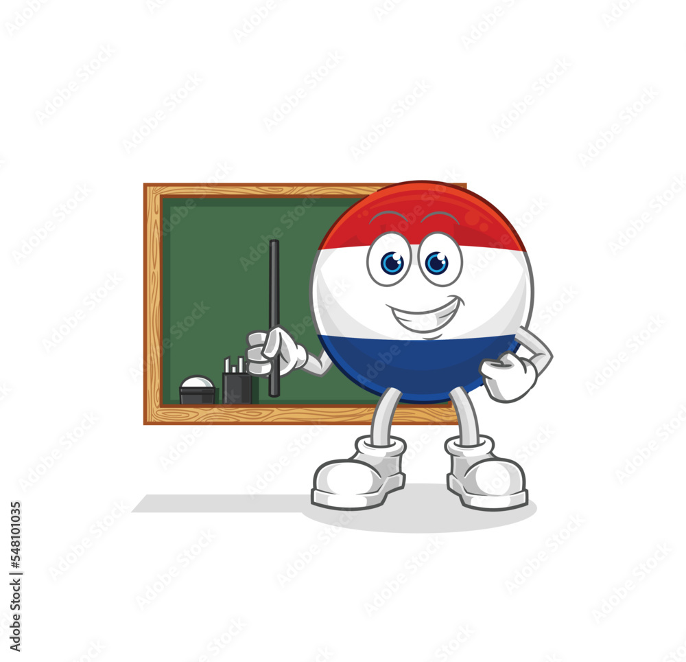 Netherlands teacher vector. cartoon character