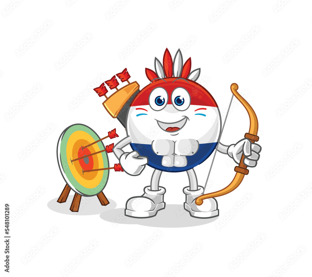 Netherlands native american tribe. cartoon mascot vector Netherlands native american tribe. cartoon mascot vector