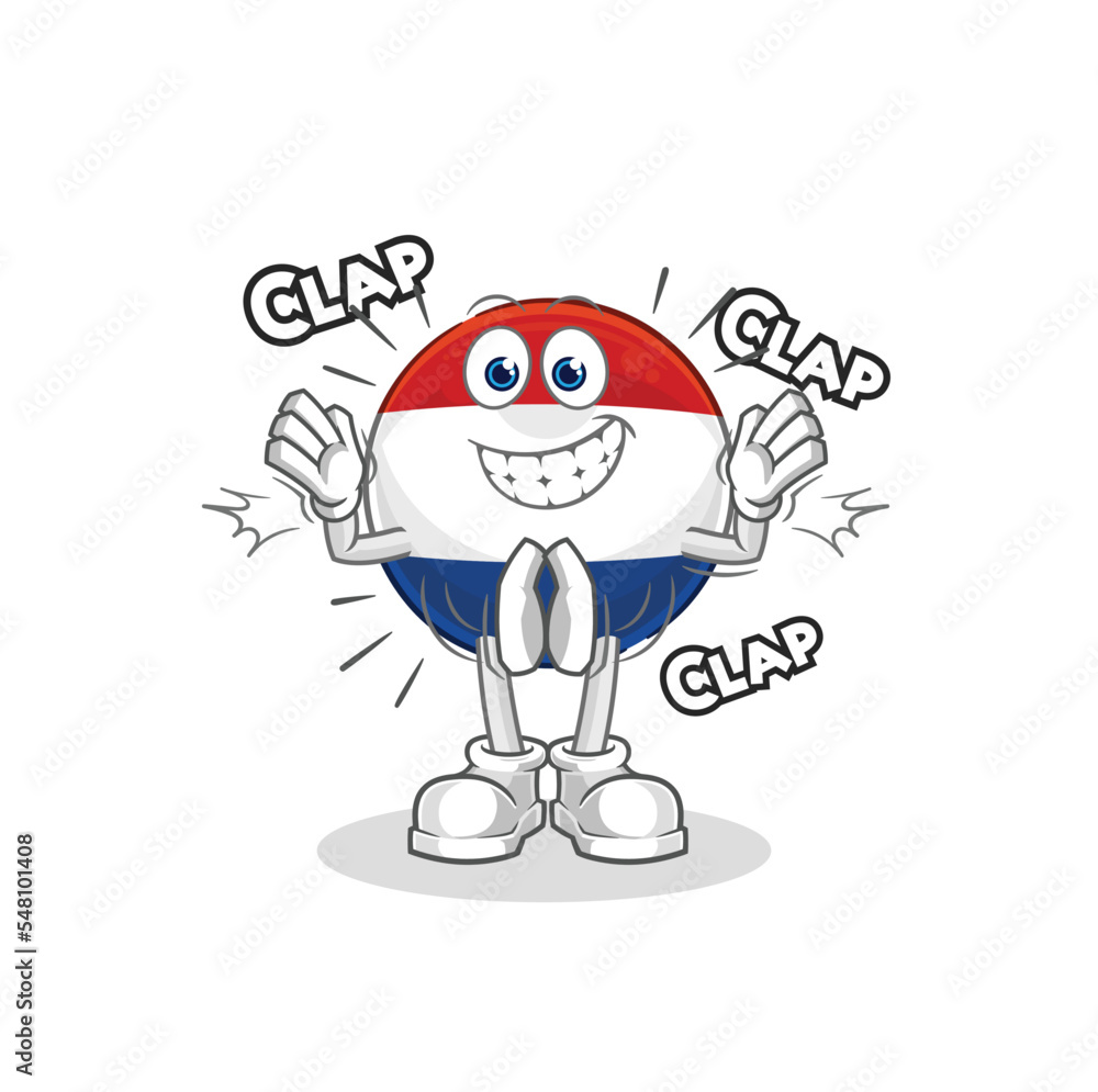 Netherlands applause illustration. character vector