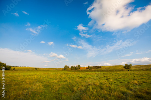 Typical Ukrainian landscape of the middle zone of the black earth.