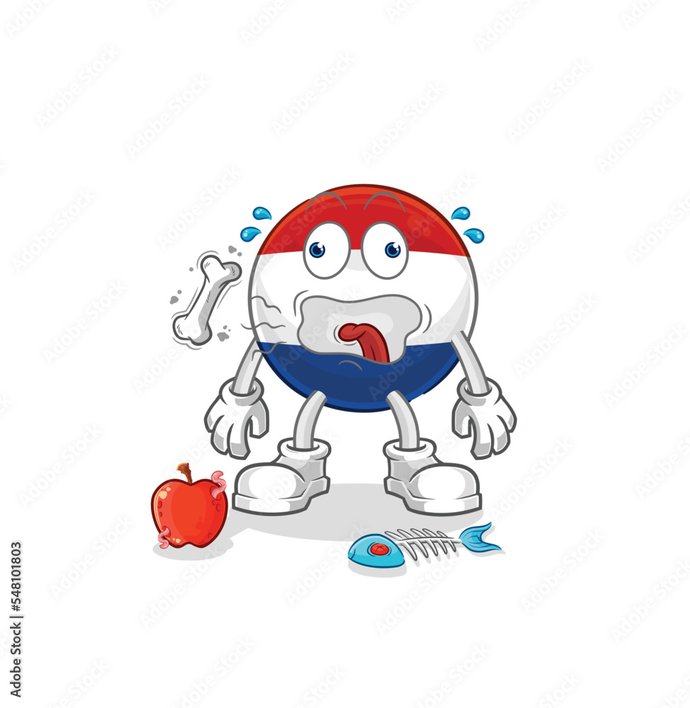 Netherlands burp mascot. cartoon vector