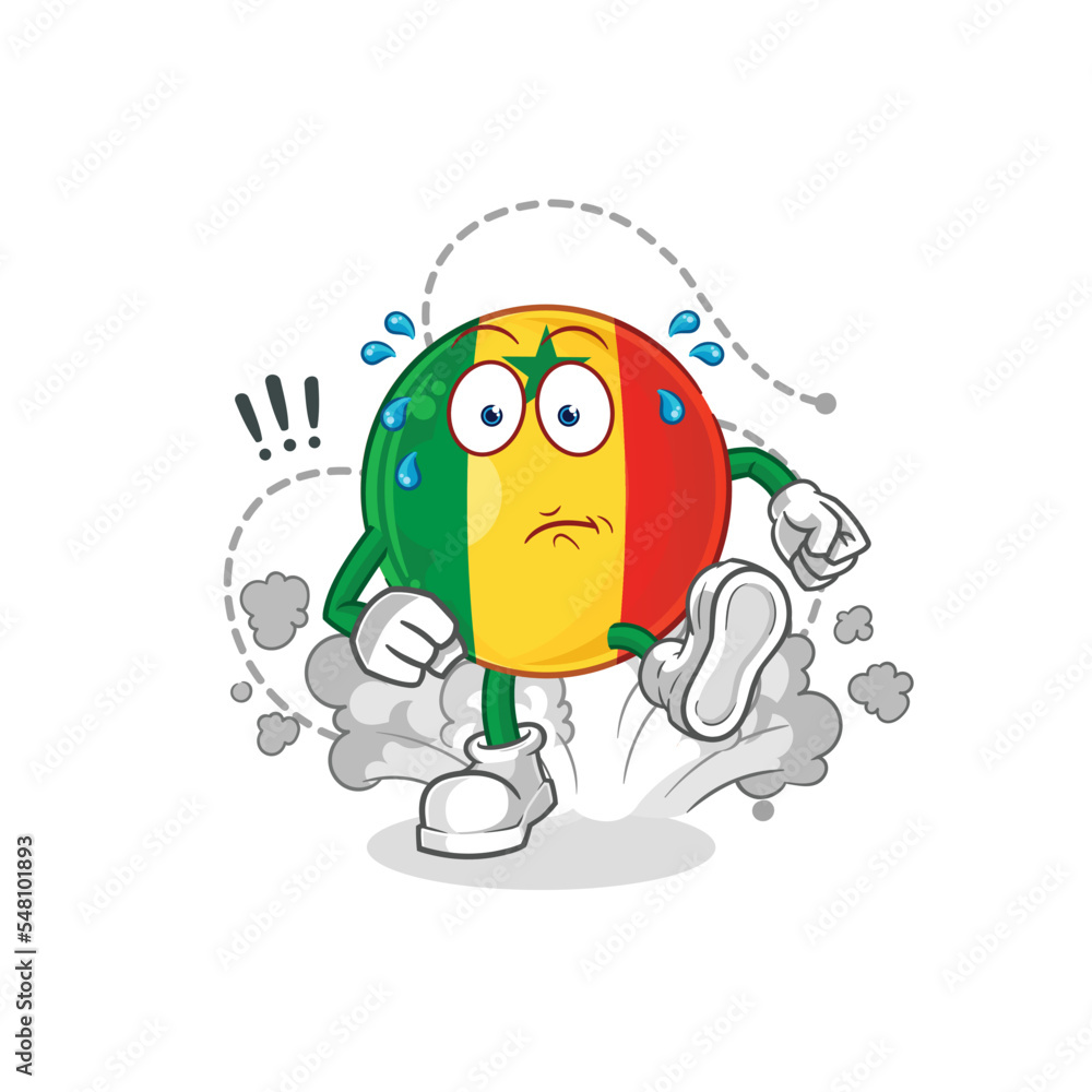 Obraz premium senegal running illustration. character vector