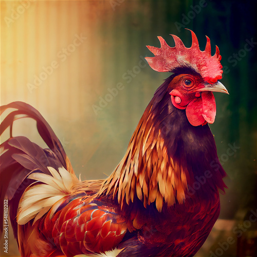 Canvas-taulu Rooster portrait