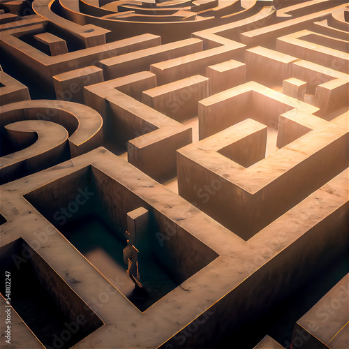 maze aerial view