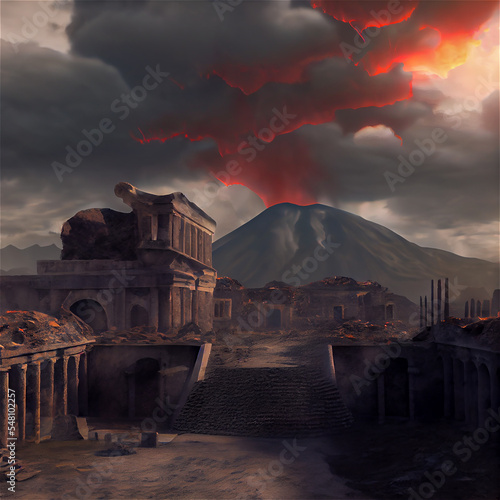 Photo Pompeii eruption