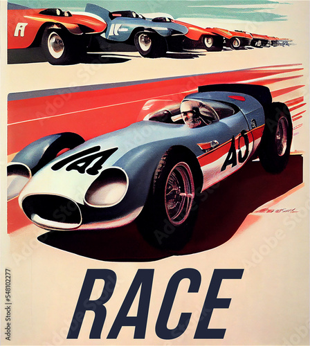 Plakat Car race poster
