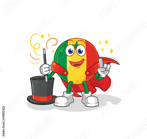 senegal magician illustration. character vector