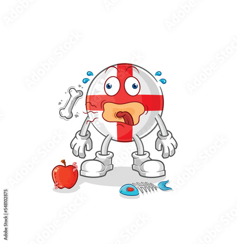 england burp mascot. cartoon vector