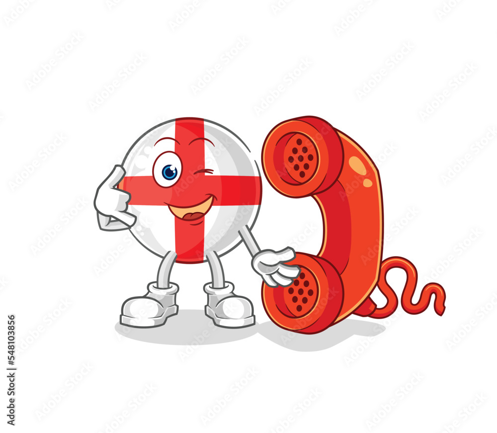 england call mascot. cartoon vector england call mascot. cartoon vector