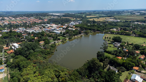 Aerial view of Holambra, São Paulo