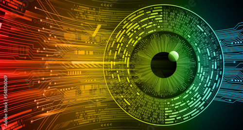 eye cyber circuit future technology concept