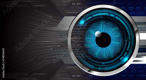 eye cyber circuit future technology concept background