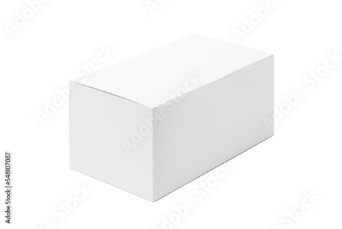 blank packaging white cardboard box isolated on white background © F16-ISO100