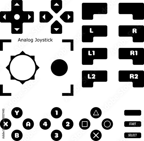 virtual joystick, gamepad buttons assets