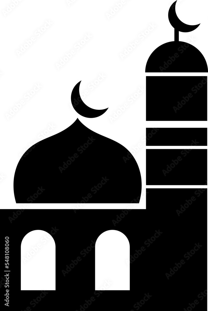 mosque simple icon, islamic worship place, muslim symbols, vector illustration.eps mosque simple icon, islamic worship place, muslim symbols, vector illustration.eps