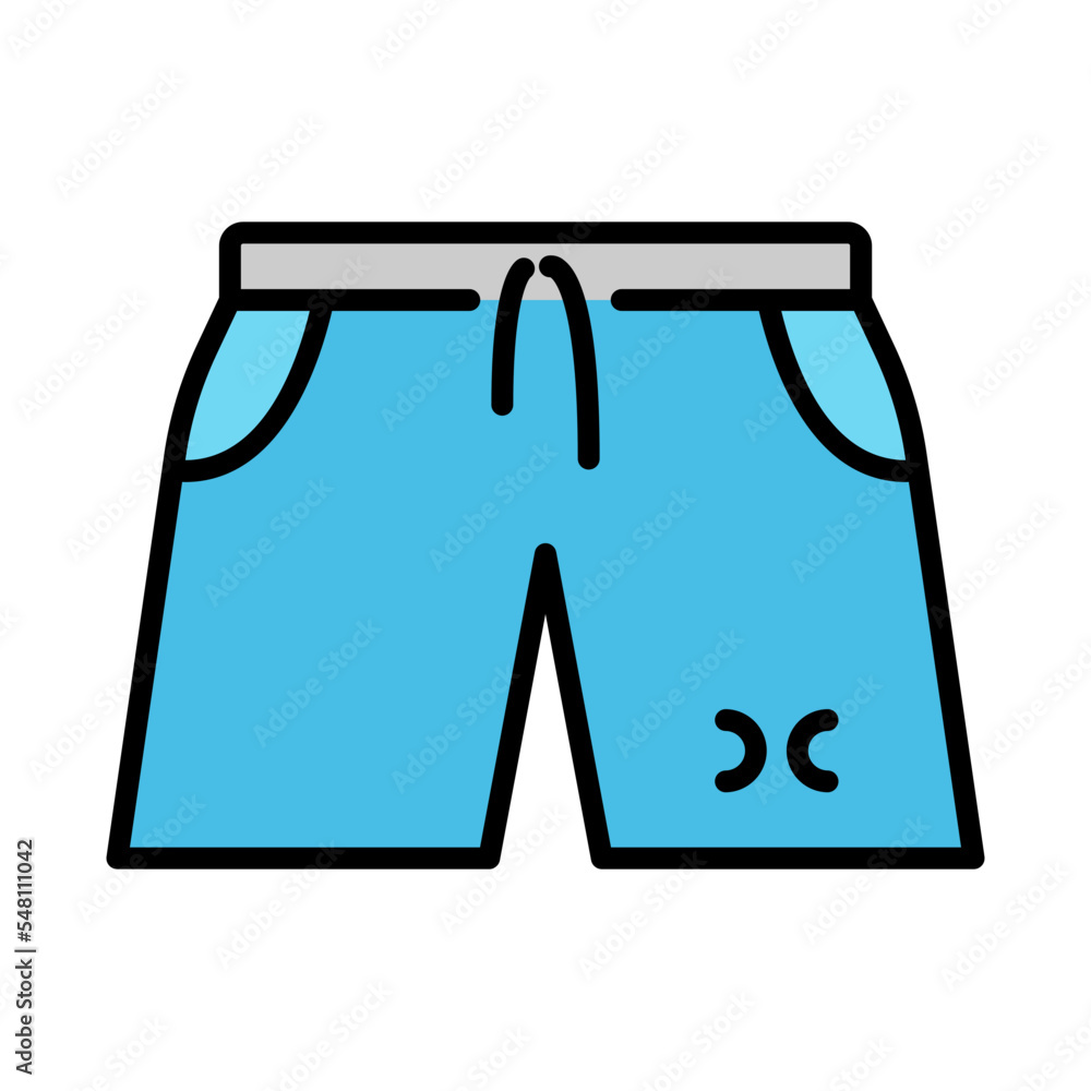 Illustration of Short Pants design Icon Illustration of Short Pants design Icon