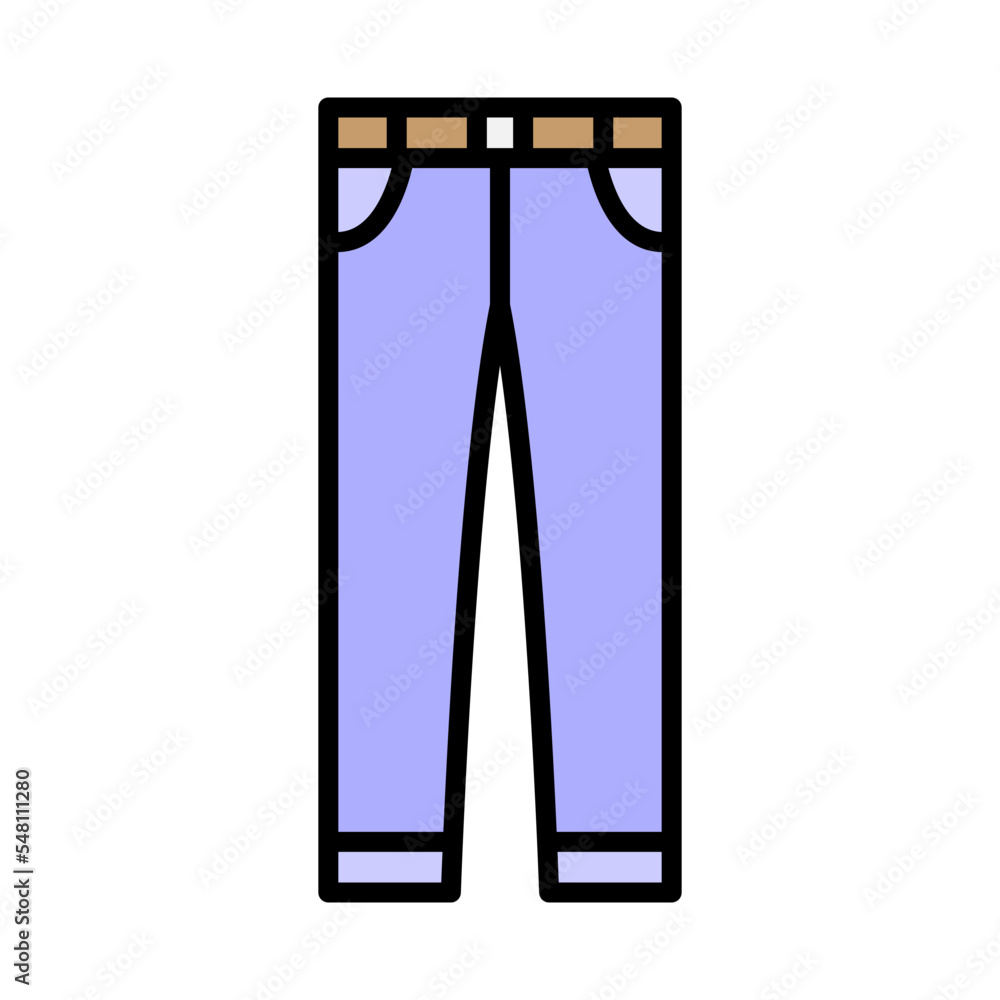 Illustration of Trouser design Icon Illustration of Trouser design Icon
