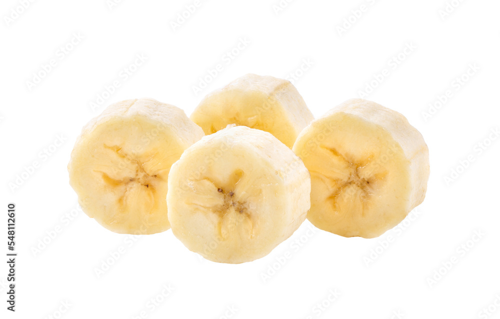 Banana slices isolated on transparent png Banana slices isolated on transparent png